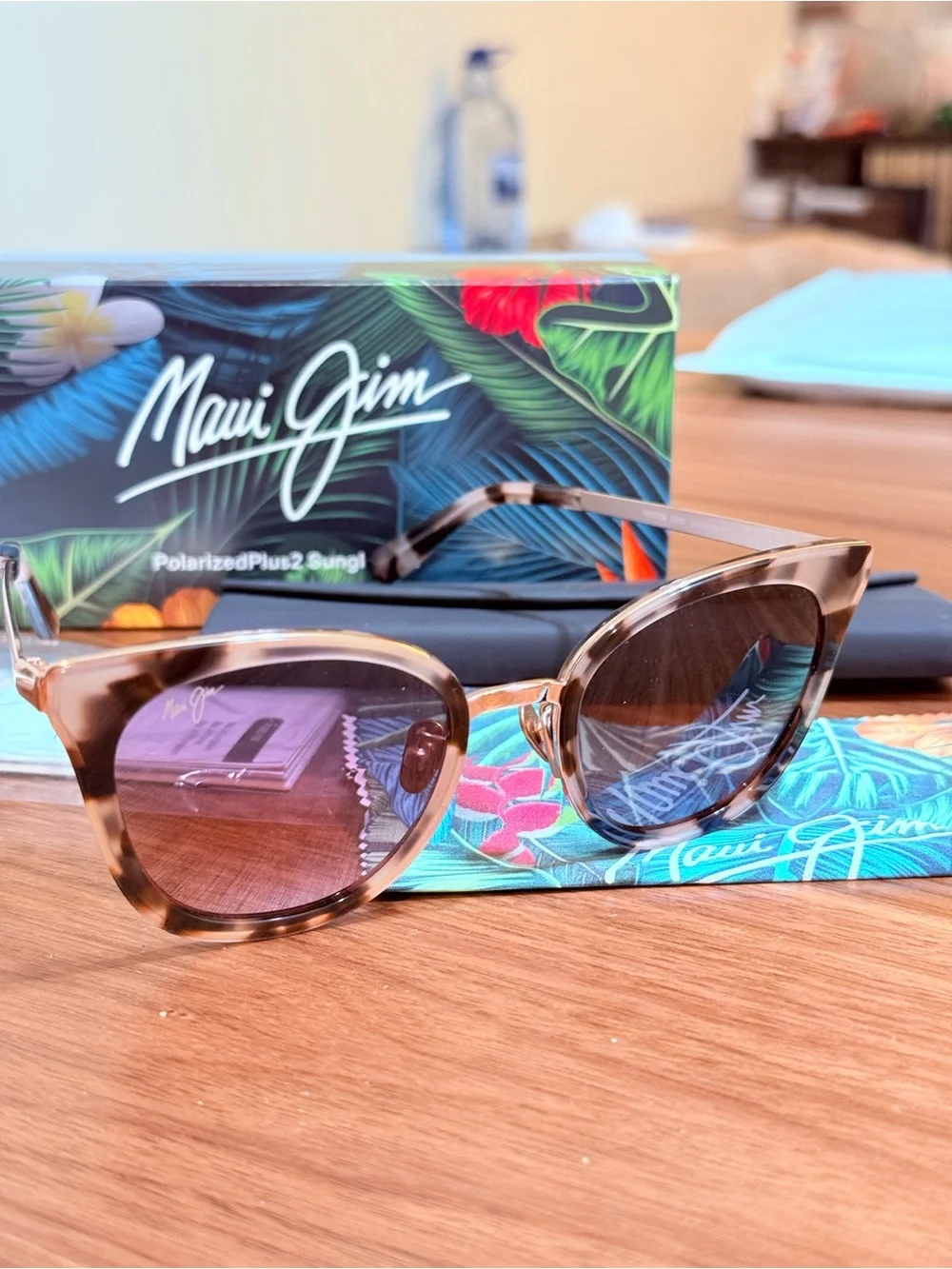 Maui Jim Women's Wood Rose Cat Eye